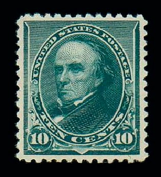 Values of US Stamps Scott Cat. 226: 10c 1890 Webster. Matthew Bennett International, Dec 2007, Sale 325, Lot 1705