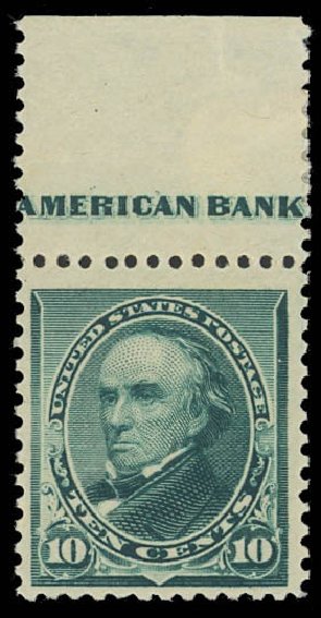 Values of US Stamp Scott # 226: 1890 10c Webster. Daniel Kelleher Auctions, Oct 2012, Sale 632, Lot 1115