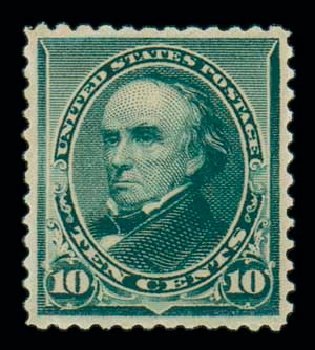Costs of US Stamp Scott Catalogue #226: 1890 10c Webster. Matthew Bennett International, Dec 2007, Sale 325, Lot 1706