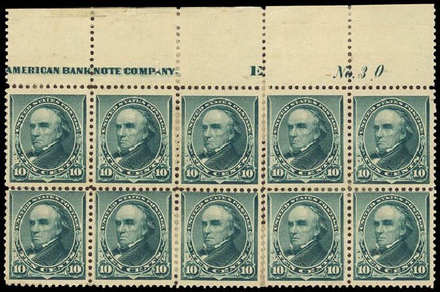Value of US Stamps Scott 226: 1890 10c Webster. Daniel Kelleher Auctions, Aug 2012, Sale 631, Lot 896