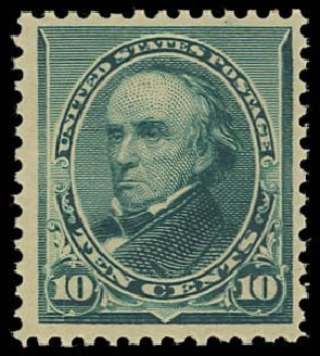 Prices of US Stamp Scott Cat. #226 - 1890 10c Webster. Daniel Kelleher Auctions, Oct 2012, Sale 632, Lot 1116