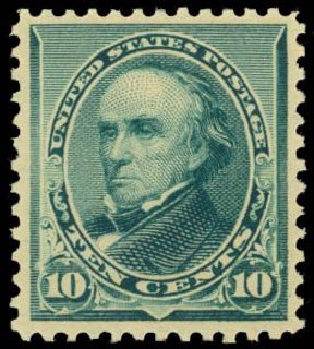 US Stamps Prices Scott Cat. # 226: 1890 10c Webster. Daniel Kelleher Auctions, Sep 2014, Sale 655, Lot 306