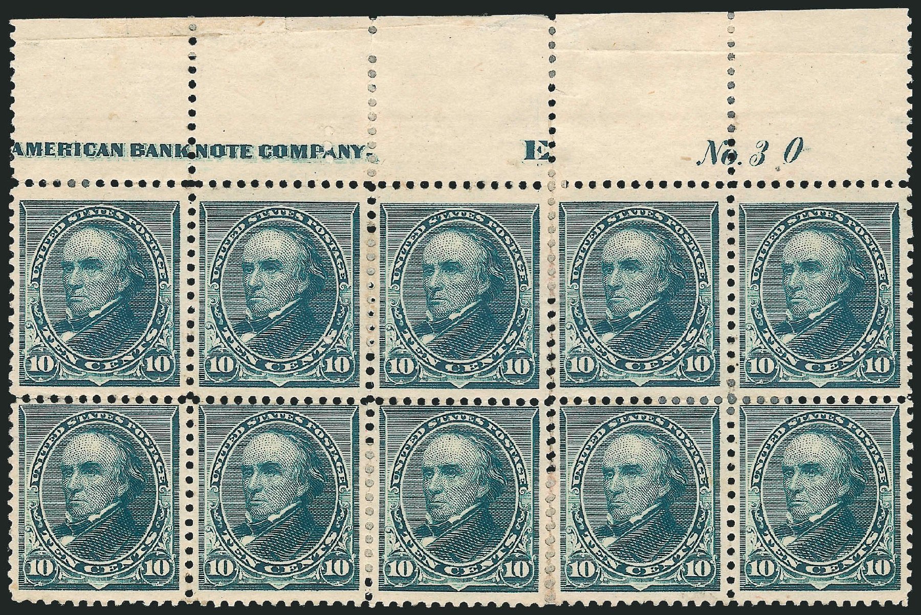Price of US Stamp Scott Catalog 226 - 10c 1890 Webster. Robert Siegel Auction Galleries, Mar 2014, Sale 1067, Lot 1206