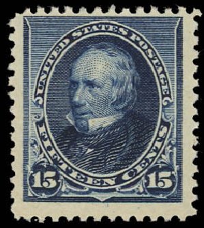 US Stamps Values Scott Cat. #227 - 15c 1890 Clay. Daniel Kelleher Auctions, Oct 2012, Sale 632, Lot 1117