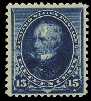 Values of US Stamp Scott Cat. #227 - 1890 15c Clay. Daniel Kelleher Auctions, Apr 2012, Sale 629, Lot 228