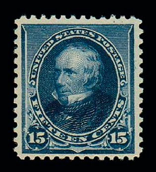 Cost of US Stamps Scott Cat. # 227 - 15c 1890 Clay. Matthew Bennett International, Dec 2007, Sale 325, Lot 1711