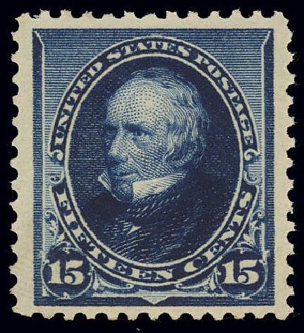 Values of US Stamp Scott 227 - 15c 1890 Clay. Daniel Kelleher Auctions, Feb 2013, Sale 634, Lot 156