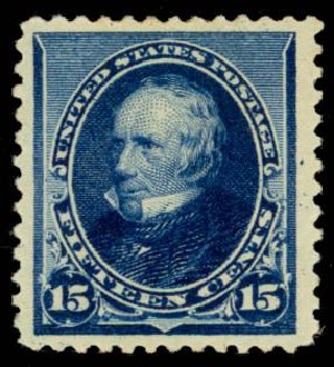 US Stamps Price Scott #227 - 15c 1890 Clay. Daniel Kelleher Auctions, Sep 2013, Sale 639, Lot 1066