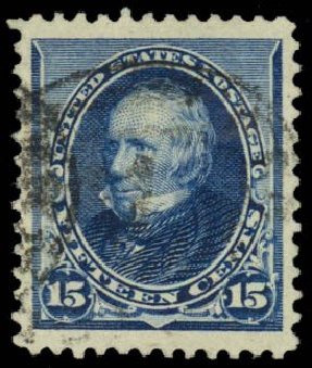 US Stamp Price Scott #227 - 1890 15c Clay. Daniel Kelleher Auctions, May 2014, Sale 652, Lot 336