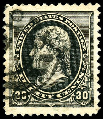 US Stamps Value Scott Cat. # 228 - 30c 1890 Jefferson. Matthew Bennett International, Dec 2008, Sale 330, Lot 1687