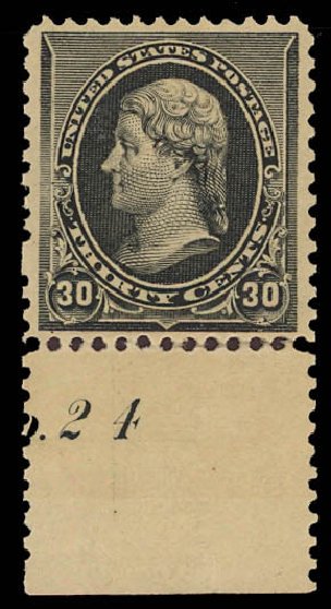 Cost of US Stamps Scott Cat. #228: 30c 1890 Jefferson. Daniel Kelleher Auctions, Aug 2012, Sale 631, Lot 898