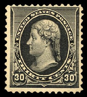 US Stamp Prices Scott Catalog # 228: 30c 1890 Jefferson. Daniel Kelleher Auctions, Dec 2012, Sale 633, Lot 448
