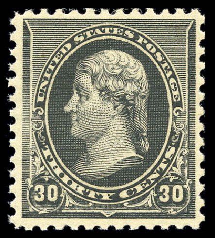 Values of US Stamp Scott 228: 1890 30c Jefferson. Matthew Bennett International, Sep 2010, Sale 331, Lot 569
