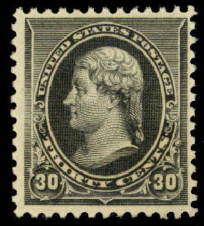 Costs of US Stamp Scott Catalogue # 228: 1890 30c Jefferson. Daniel Kelleher Auctions, Mar 2013, Sale 635, Lot 319