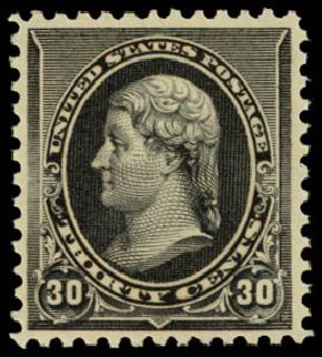 Costs of US Stamp Scott # 228 - 30c 1890 Jefferson. Daniel Kelleher Auctions, May 2014, Sale 653, Lot 2159