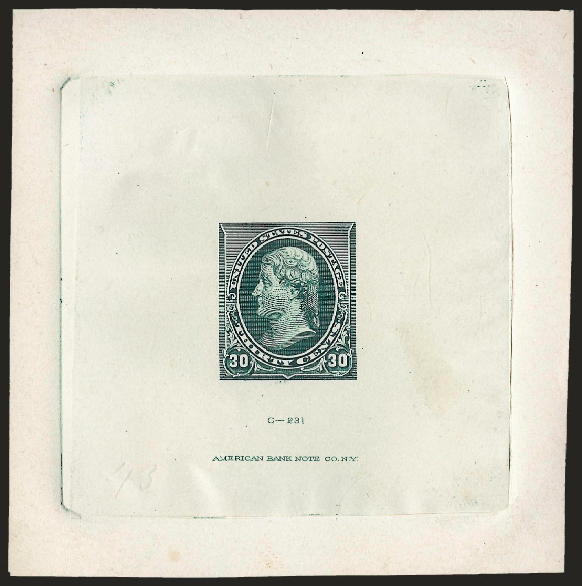 US Stamps Values Scott # 228 - 1890 30c Jefferson. Robert Siegel Auction Galleries, Dec 2009, Sale 977, Lot 199