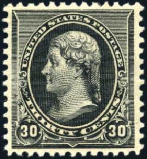 US Stamp Value Scott # 228 - 1890 30c Jefferson. Harmer-Schau Auction Galleries, Mar 2011, Sale 89, Lot 220