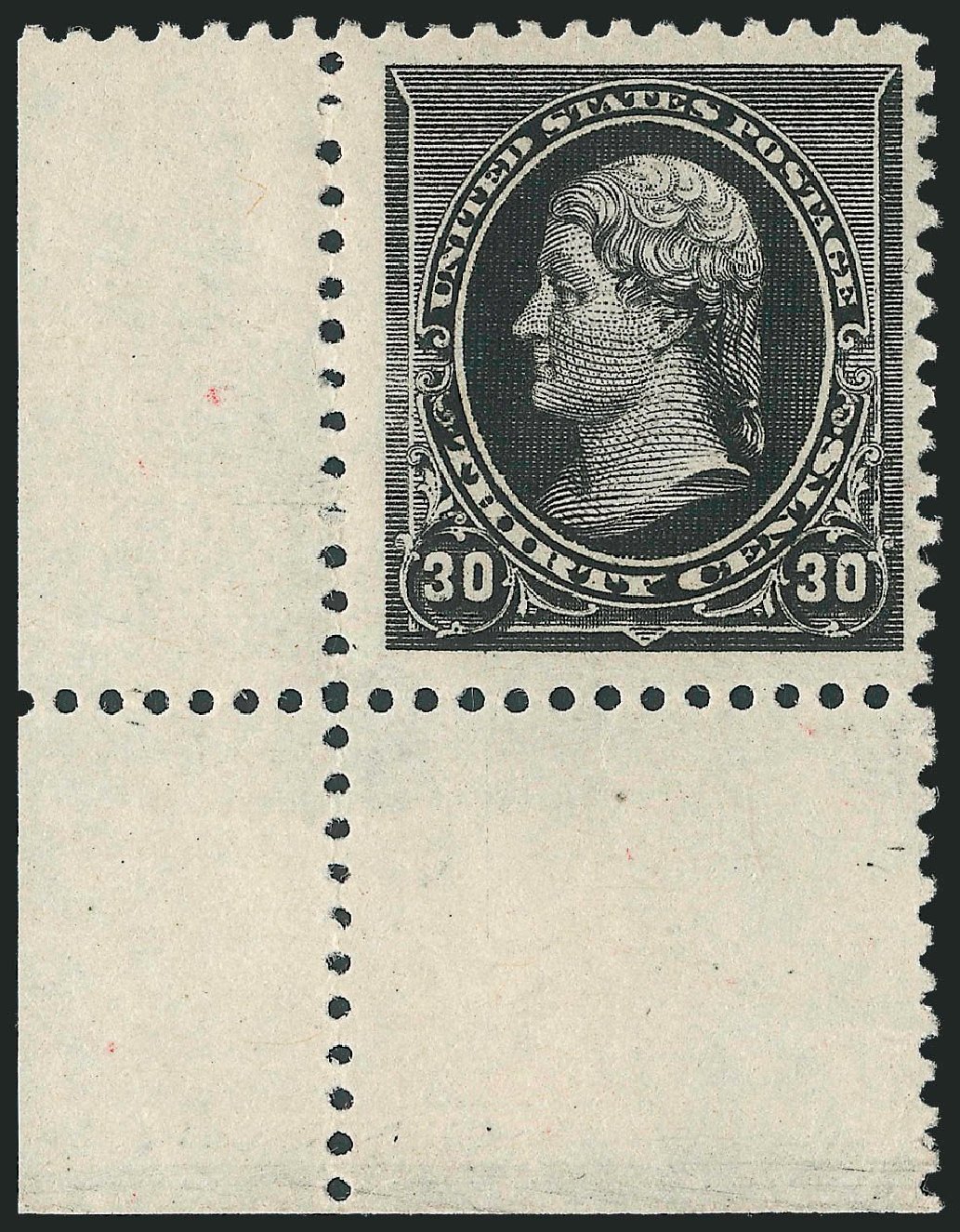 Prices of US Stamps Scott Catalog 228: 30c 1890 Jefferson. Robert Siegel Auction Galleries, Jul 2013, Sale 1050, Lot 331