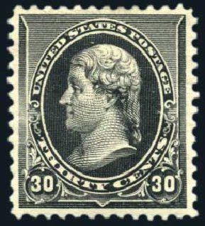 Cost of US Stamps Scott Catalogue #228 - 30c 1890 Jefferson. Harmer-Schau Auction Galleries, Jun 2008, Sale 78, Lot 1404