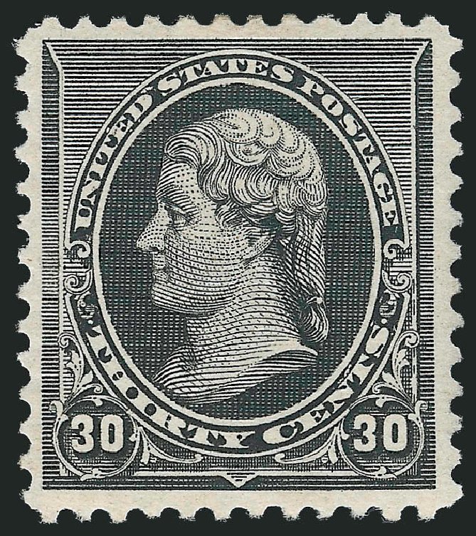 US Stamps Values Scott # 228 - 1890 30c Jefferson. Robert Siegel Auction Galleries, Jun 2011, Sale 1011, Lot 574
