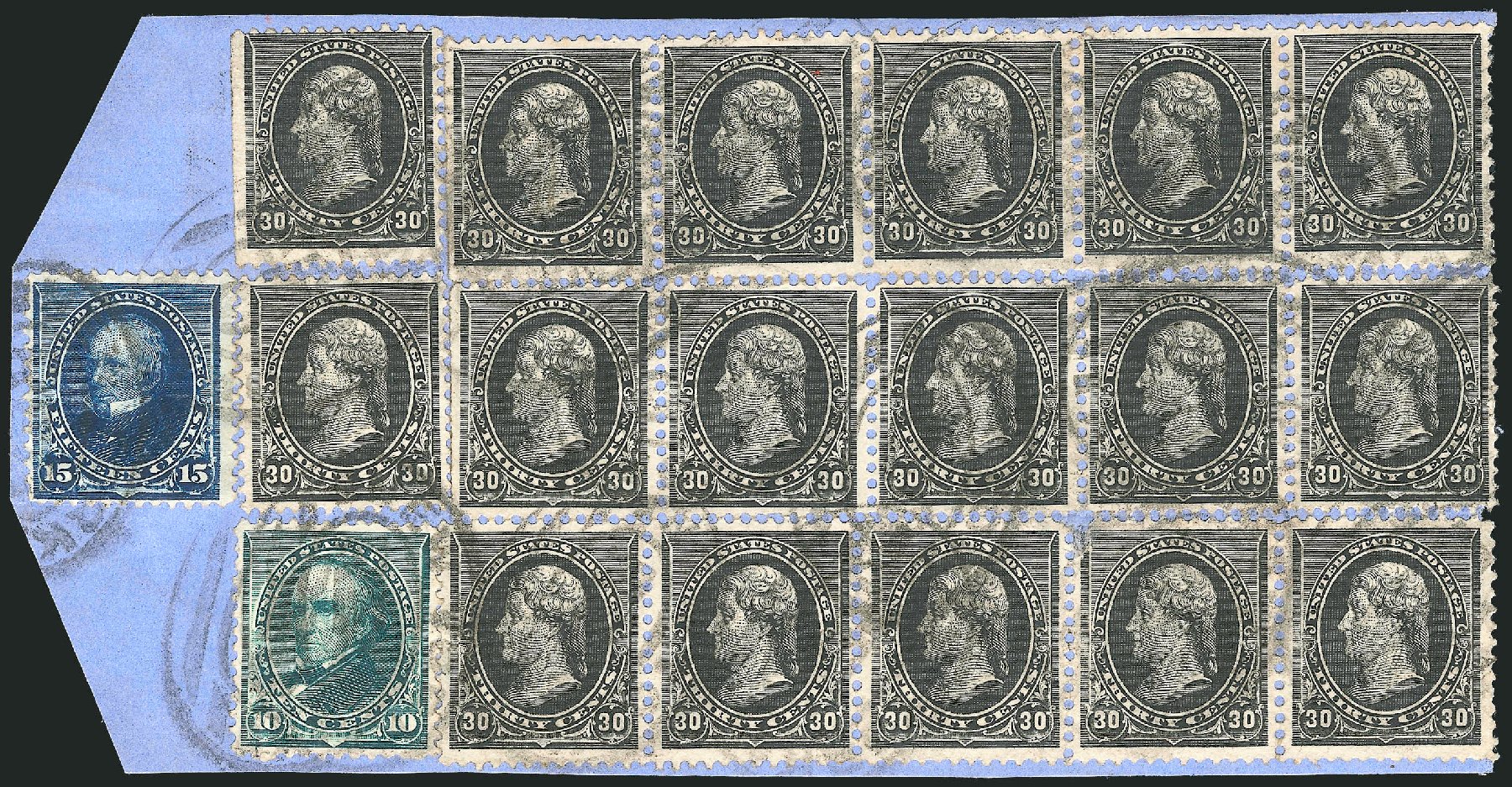 Cost of US Stamps Scott Catalog # 228: 1890 30c Jefferson. Robert Siegel Auction Galleries, Dec 2012, Sale 1037, Lot 1794