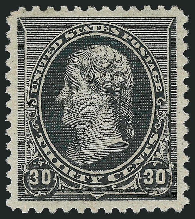 US Stamps Values Scott Catalog # 228: 30c 1890 Jefferson. Robert Siegel Auction Galleries, Nov 2013, Sale 1057, Lot 814