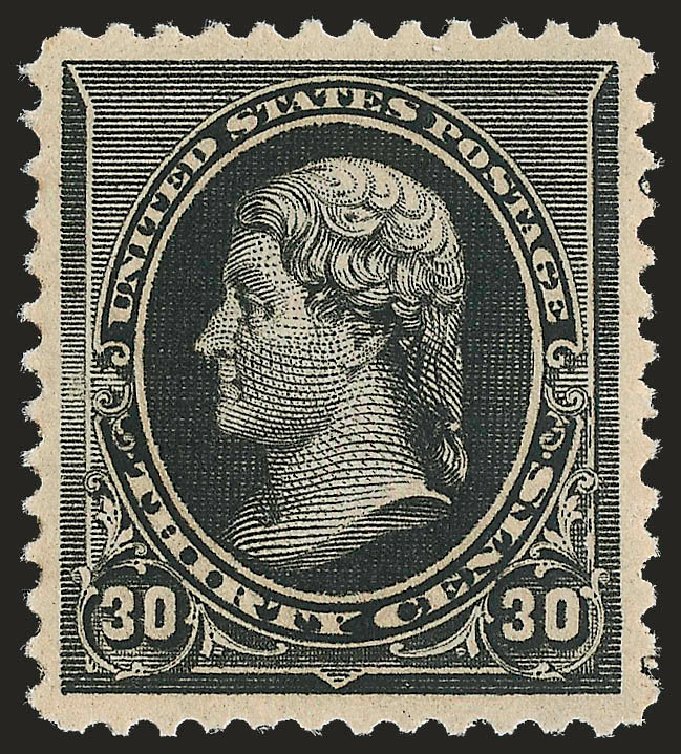 Price of US Stamp Scott Catalogue #228 - 1890 30c Jefferson. Robert Siegel Auction Galleries, Dec 2008, Sale 967, Lot 4344