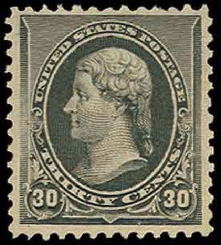 Costs of US Stamps Scott Cat. #228: 30c 1890 Jefferson. H.R. Harmer, Nov 2013, Sale 3004, Lot 1145