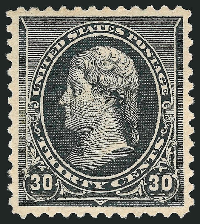 US Stamps Value Scott # 228 - 1890 30c Jefferson. Robert Siegel Auction Galleries, Mar 2012, Sale 1019, Lot 535