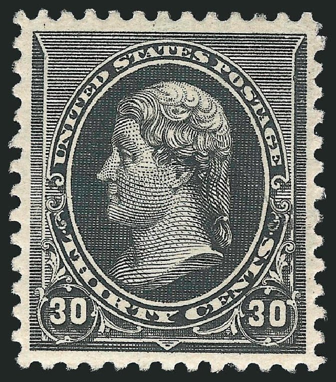Costs of US Stamp Scott Cat. # 228: 1890 30c Jefferson. Robert Siegel Auction Galleries, Apr 2014, Sale 1068, Lot 175