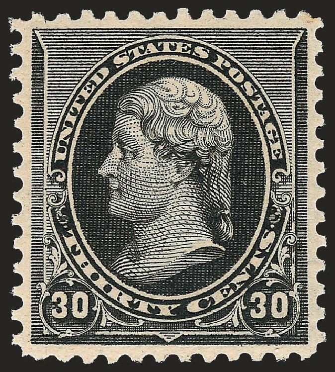Value of US Stamp Scott #228: 1890 30c Jefferson. Robert Siegel Auction Galleries, Dec 2008, Sale 967, Lot 4345