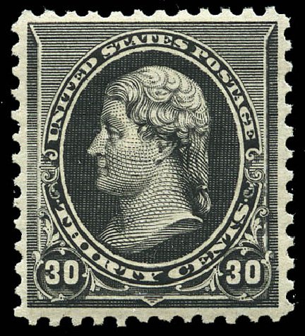 US Stamps Prices Scott Catalogue #228 - 1890 30c Jefferson. Matthew Bennett International, May 2014, Sale 350, Lot 332