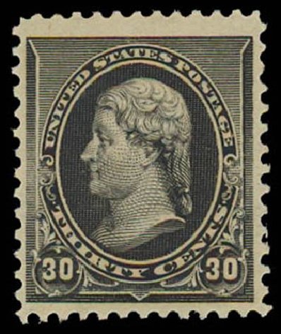 Price of US Stamps Scott Catalogue #228 - 1890 30c Jefferson. Daniel Kelleher Auctions, Oct 2011, Sale 626, Lot 212