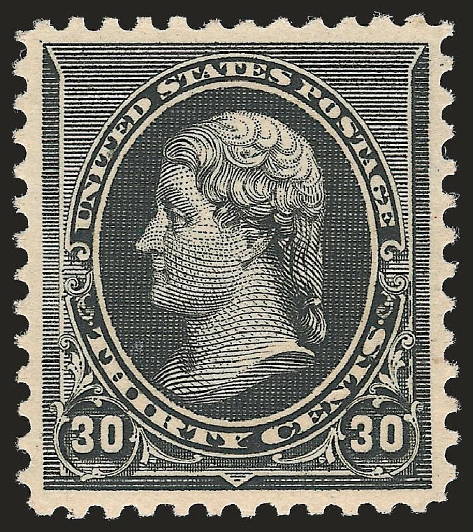 US Stamps Prices Scott Catalogue # 228 - 30c 1890 Jefferson. Robert Siegel Auction Galleries, Jun 2009, Sale 973, Lot 152