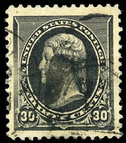 Costs of US Stamp Scott Cat. # 228: 1890 30c Jefferson. Matthew Bennett International, Sep 2011, Sale 338, Lot 1853