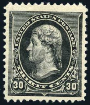US Stamp Prices Scott Catalogue # 228 - 30c 1890 Jefferson. Harmer-Schau Auction Galleries, Jun 2008, Sale 78, Lot 1403