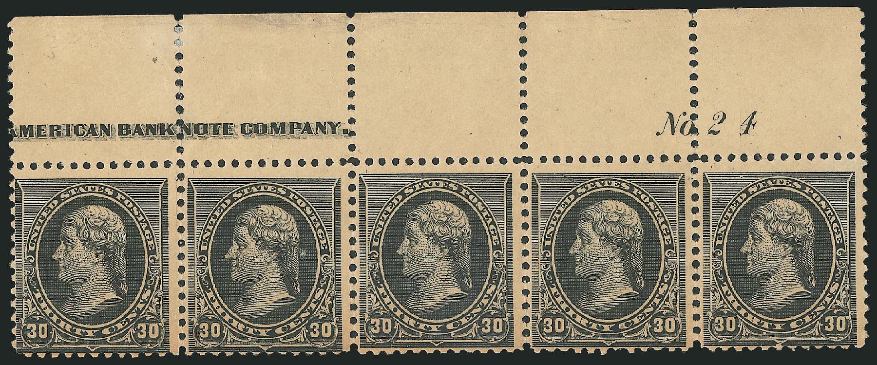 Cost of US Stamp Scott Cat. 228: 1890 30c Jefferson. Robert Siegel Auction Galleries, Dec 2012, Sale 1037, Lot 1793