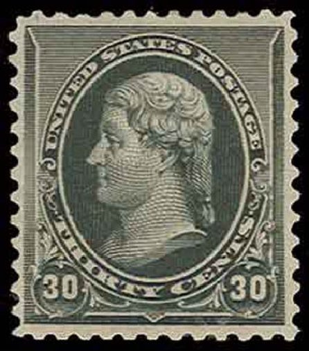 Cost of US Stamp Scott Cat. #228 - 30c 1890 Jefferson. H.R. Harmer, Nov 2013, Sale 3004, Lot 1146