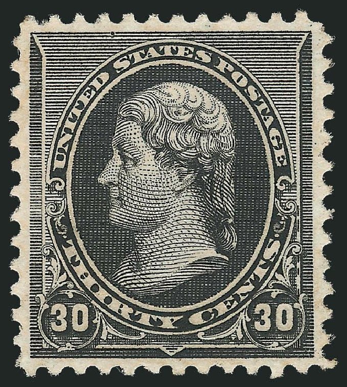 Costs of US Stamps Scott Catalogue 228: 30c 1890 Jefferson. Robert Siegel Auction Galleries, Nov 2013, Sale 1061, Lot 3656