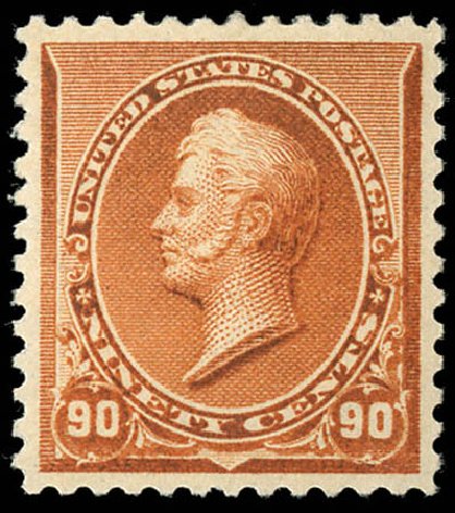 US Stamp Price Scott 229: 1890 90c Perry. Matthew Bennett International, Jun 2008, Sale 328, Lot 737