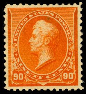 Prices of US Stamp Scott Catalog # 229 - 1890 90c Perry. Daniel Kelleher Auctions, Sep 2013, Sale 639, Lot 1067