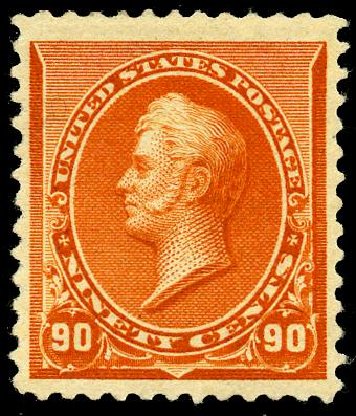 US Stamps Prices Scott #229: 1890 90c Perry. Matthew Bennett International, May 2008, Sale 327, Lot 218