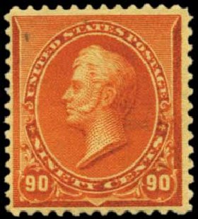 US Stamp Value Scott Cat. #229 - 90c 1890 Perry. Harmer-Schau Auction Galleries, Feb 2012, Sale 92, Lot 988