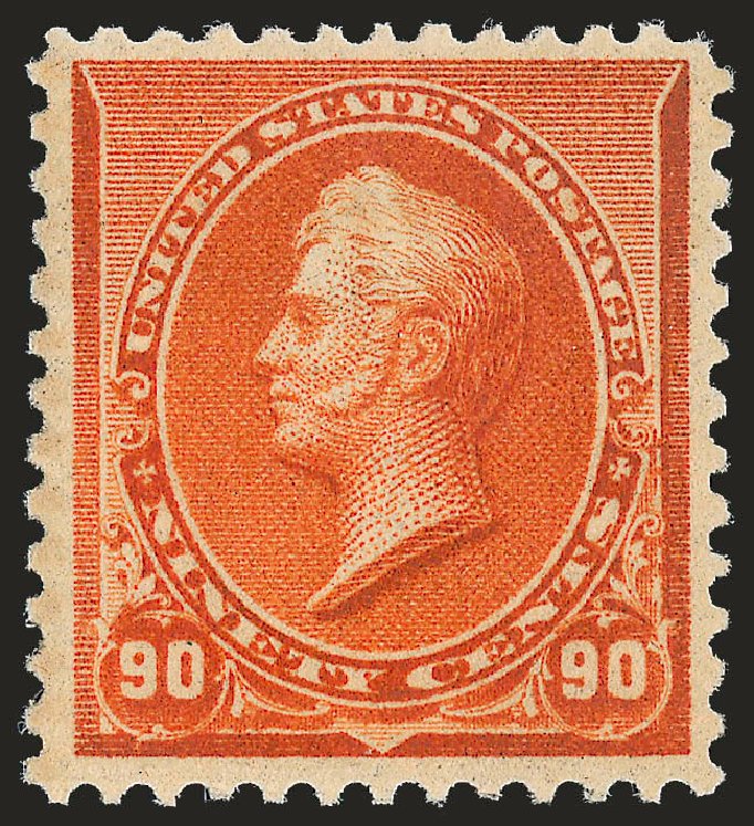 US Stamp Values Scott Catalog 229 - 1890 90c Perry. Robert Siegel Auction Galleries, Dec 2009, Sale 982, Lot 5528