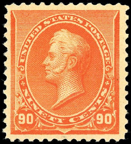 Prices of US Stamps Scott 229 - 1890 90c Perry. Matthew Bennett International, Dec 2008, Sale 330, Lot 1689