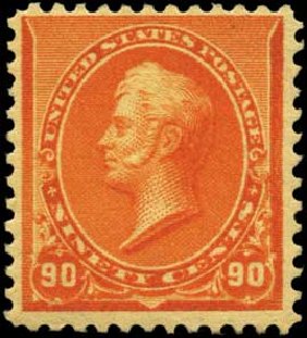 Costs of US Stamps Scott Catalog # 229: 90c 1890 Perry. Harmer-Schau Auction Galleries, Feb 2012, Sale 92, Lot 989