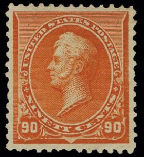 US Stamp Price Scott Cat. # 229: 1890 90c Perry. H.R. Harmer, May 2014, Sale 3005, Lot 1159