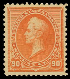 Costs of US Stamps Scott #229: 90c 1890 Perry. Daniel Kelleher Auctions, Aug 2012, Sale 631, Lot 900