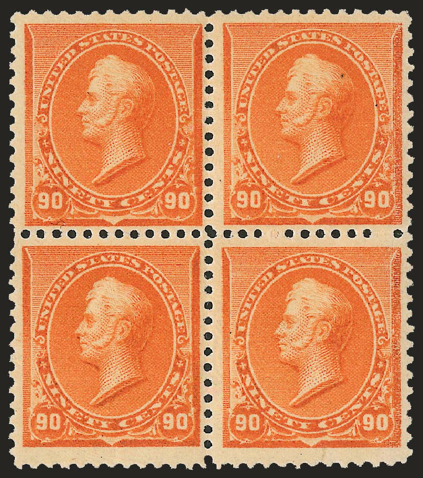 Value of US Stamps Scott Catalog #229 - 90c 1890 Perry. Robert Siegel Auction Galleries, Dec 2009, Sale 982, Lot 5530