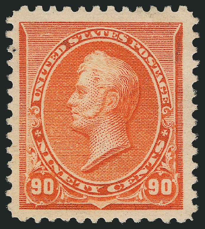US Stamps Value Scott Catalogue # 229 - 1890 90c Perry. Robert Siegel Auction Galleries, Nov 2013, Sale 1057, Lot 815